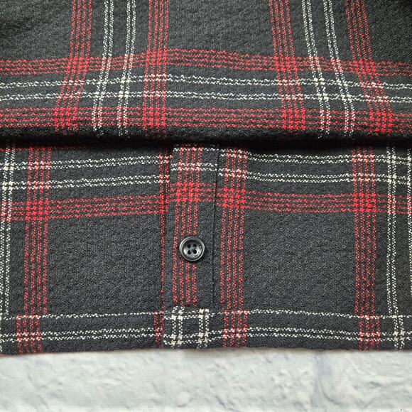 The Kooples Classic Red Plaid Long Sleeve Wool Blend Button Shacket size Small - Picture 14 of 15
